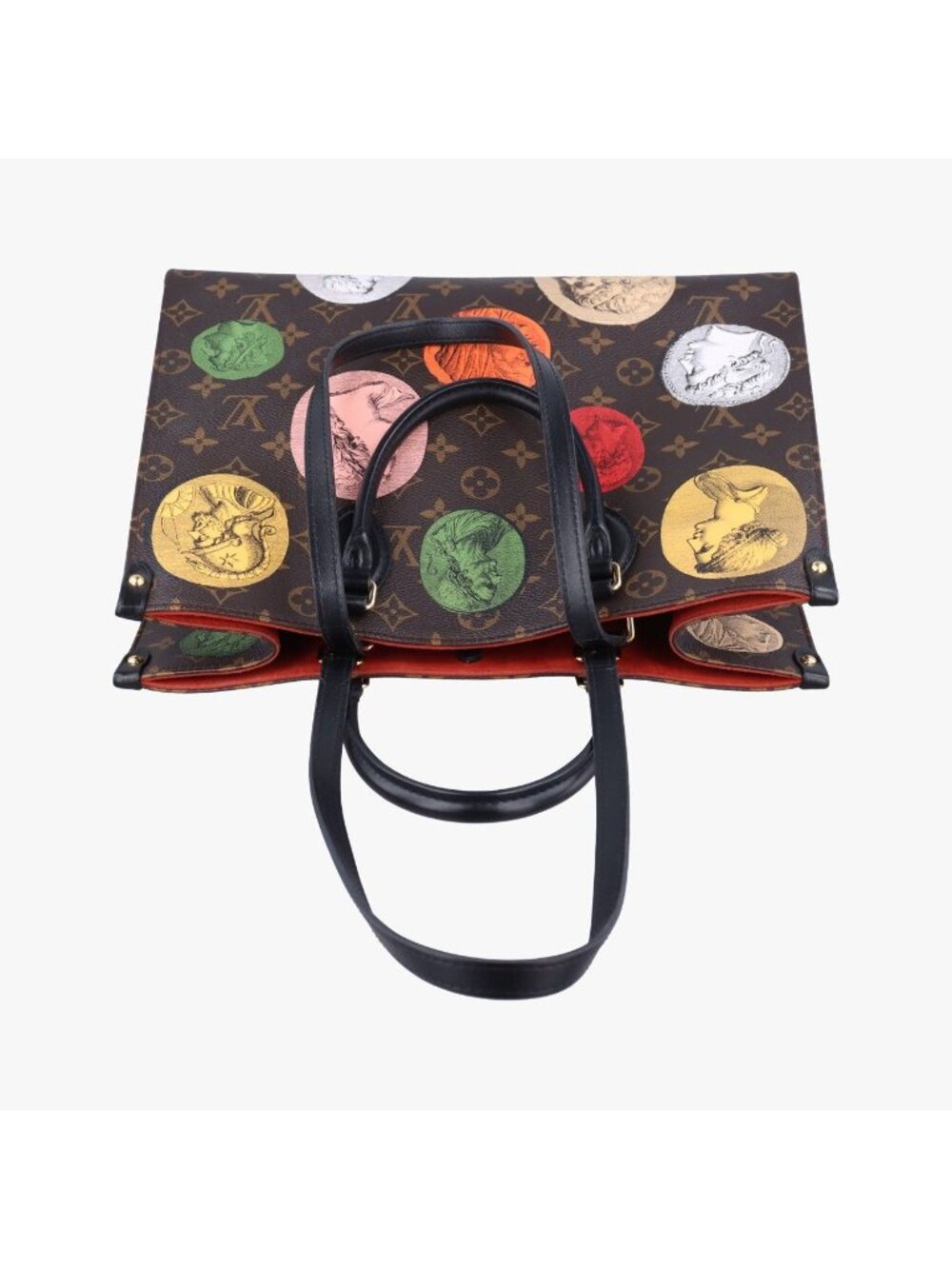 ★SOLD★ Louis Vuitton Fornasetti Collaboration On The Go MM Monogram Brown - Picture 8 of 15